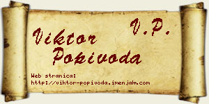 Viktor Popivoda vizit kartica